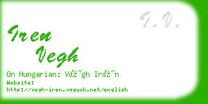 iren vegh business card